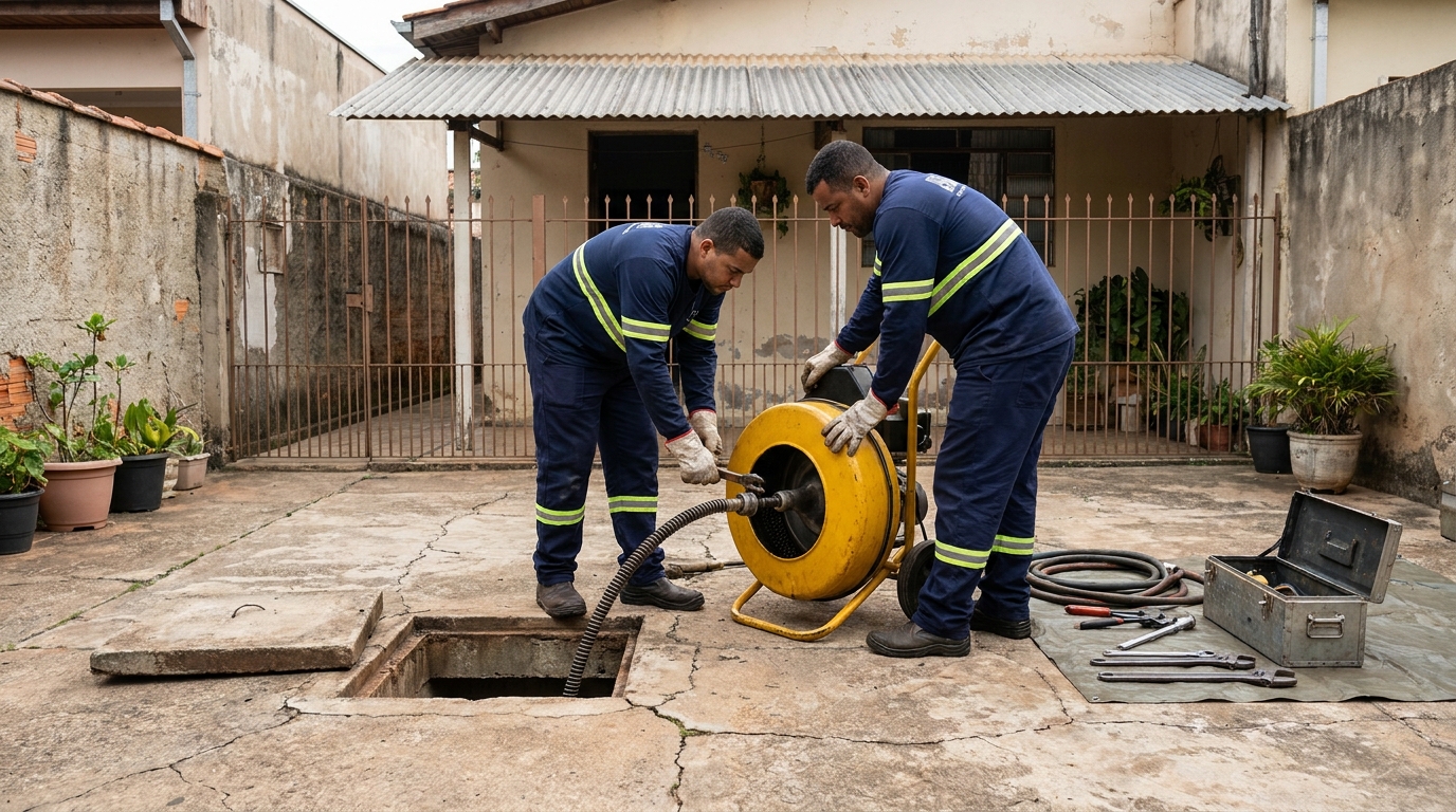 Desentupimento de Esgoto nas Chácaras Rio Pardo, Ribeirão Preto‑SP
